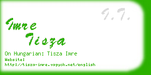 imre tisza business card